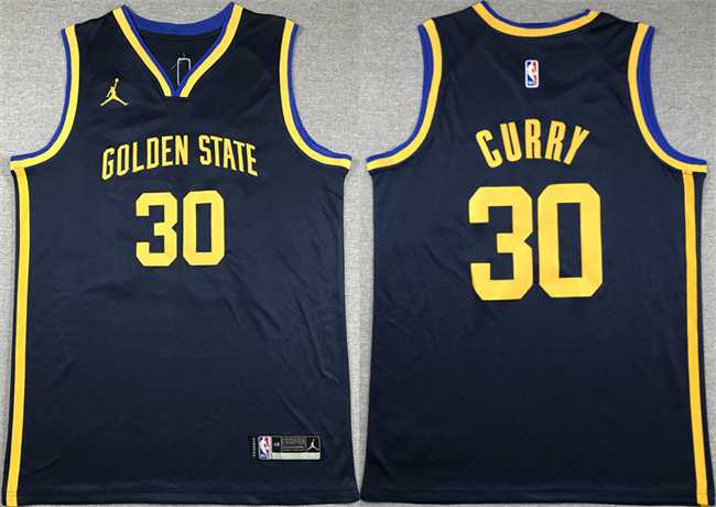 Mens Golden State Warriors #30 Stephen Curry Black Stitched Basketball Jerseys